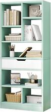 IOTXY Wooden Open Shelf Bookcase - 61 Inches Height Freestanding Display Storage