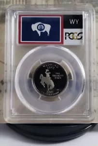 2007-S State Label - Proof Quarter - Wyoming - PCGS PR69DCAM - Nice! 9463 - Picture 1 of 6