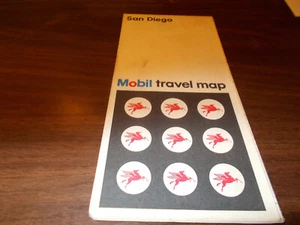1974 Mobil San Diego Vintage Road Map - Picture 1 of 1
