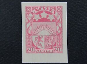 nystamps Russia Latvia Stamp # 147 Mint Paid $200 Rare Imperf Proof    U9y680