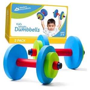 Kids Weight Set (2 Pack) Toy Baby Dumbbell Workout Multicolored Dumbbells - Picture 1 of 7