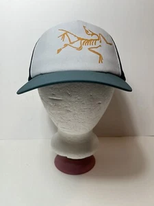 Arc'teryx Bird Trucker Snapback Hat Cap Adjustable Blue Mustard Off White - Picture 1 of 11