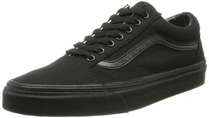 Vans Unisex Adult Old Skool Canvas Leather Trainers Shoes Black / White UK 3-12 - Picture 1 of 15