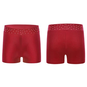 Kids Girls Activewear Performance Shorts Costume Bottoms Acrobatics Sports - Picture 1 of 88