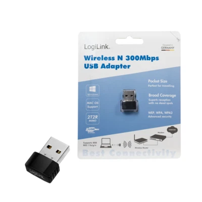 Mini WiFi Wireless Adapter WLAN 300 Mbit 802.11b/g/n USB 2.0 Stick Dongle NEU - Bild 1 von 4