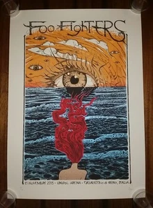 FOO FIGHTERS 2015 Casalecchio di Reno Italy Show Poster Print Europe MALLEUS #'d - Picture 1 of 9