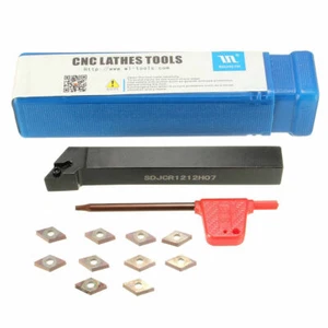 SDJCR1212H07 Lathe Turning Tool Holder Boring Bar + 10X DCMT0702 Carbide Inserts - Bild 1 von 4