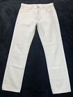 FRAME Le Slouch Straight Leg Low Rise Denim Jeans Size 26 Ivory Off White