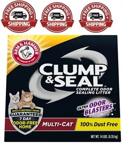 Arm & Hammer Clump & Seal Litter Multi-Cat Clumping, Dust Free, Fresh Home 14 lb - Picture 1 of 5
