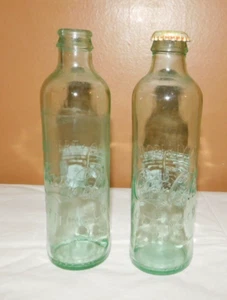 2 Coca-Cola Green Glass Coke Bottle 9.3 fl oz 2011 - Picture 1 of 8