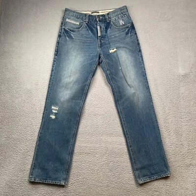 Parish Nation Jeans Men's 33x34* Blue Rebel Button Fly Grunge Denim Pants - Image 1 of 4