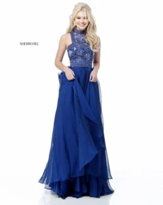 Sherri Hill 51722 Royal Blue Stunning Pageant Gala Gown Dress sz 12 - Picture 1 of 4