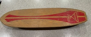 1960's Vintage Nash Goofy Foot Sidewalk Surfer Red Wooden Skateboard - Picture 1 of 7