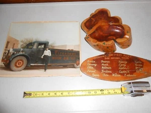 RARE SET 1937 GOODYEAR ORDANCE TIRE TEST FLEET WOOD PLAQUE SAN ANTONIO TX PHOTO - Picture 1 of 13