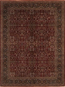 Alfombra vibrante para sala de estar Agra hecha a mano tradición patrones florales lana 9x12 pies - Imagen 1 de 21