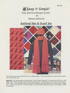 Keep It Simple Knitting Pattern KS118 Knitted Hat & Scarf Set - Quick & Easy - Picture 1 of 2