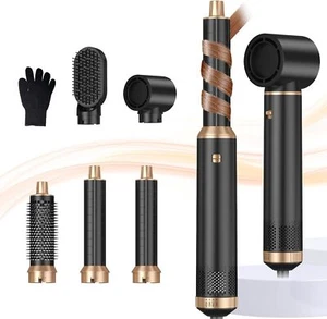 Blow Dryer Brush 5in1, Negative Ion Hair Dryer Brush Set Air Styler Curling Wrap - Picture 1 of 16