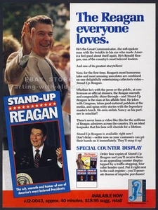 Stand-Up REAGAN__Original 1989 Trade Print AD Promo__President Ronald Reagan - Bild 1 von 1