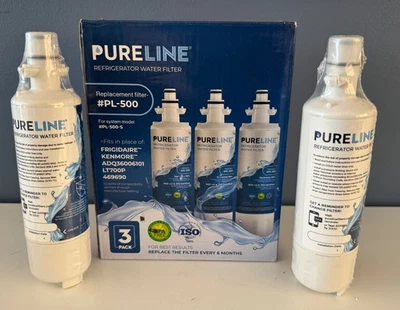 PACK OF 2 Pureline Refrigerator Water Filter PL-500 for Frigidaire/Kenmore NEW! - Image 1 of 4
