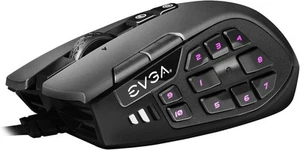 EVGA X15 MMO Gaming Mouse, 8k, Wired, Black, Customizable, 16,000 DPI, Black - Picture 1 of 6