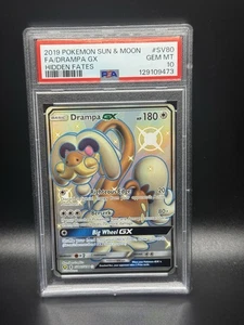 Shiny Drampa GX 2019 Pokemon Sonne & Mond Hidden Fates Full Art FA #SV80 PSA 10 - Bild 1 von 2