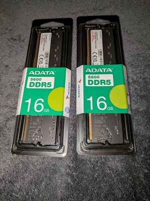 ADATA 32GB (2x16GB) DDR5-5600 CL46 U-DIMM (2x) AD5U560016G-S Desktop Memory - Image 1 of 3