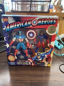 Marvel Comics Captain America & Bucky American Heroes Figures NIB - Picture 1 of 3