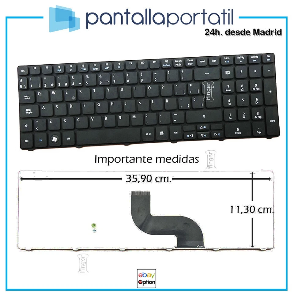 Teclado Español para Acer Aspire Mp-09b26eo-6983 Nsk-alaos negro
