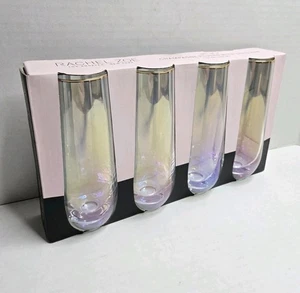 Rachel Zoe Sektflöten Gläser Goldrand stiellos irisierend rosa Geschenkidee - Bild 1 von 7