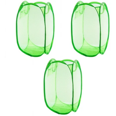  3 PCS Klappbare Wäschekörbe Korb Wäschekorb Zusammenklappbar Faltbar - Bild 1 von 4