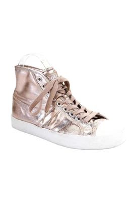 Tênis esportivo Gola feminino metálico com cadarço cano alto casual rosa tamanho 7 - Imagem 1 de 4