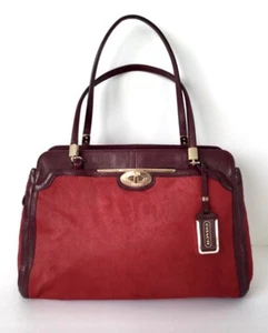 RARE Coach Calf Hair Satchel Bag Purse - Picture 1 of 5
