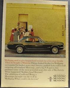 1965 Ford Mustang Hardtop Large Size Print Ad Nice Original 65 - Picture 1 of 4