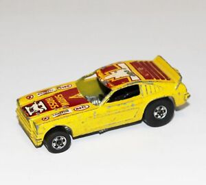 Vintage Hot Wheels Toy Car Yellow Show Hoss Funny Car Race Racer Ford Mustang II
