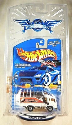 2001 Hot Wheels Final Run 8/12 GARBAGE TRUCK White-Black-Gold w/Real Riders DDSp - Image 1 of 4