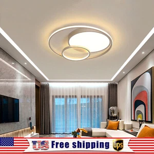 Modern Acrylic Ceiling Light LED Lamp Bedroom Living Room Chandelier Light 55W - Picture 1 of 11
