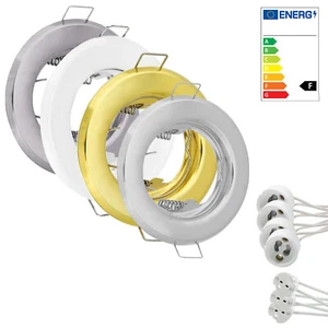 Einbaurahmen GU10 Spot Rund Einbauleuchte Einbaustrahler Schwenkbar SMD LED - Bild 1 von 13