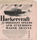 1929 Hackercraft Boats annonce originale - Mt. Clemens MI du New Yorker - Rare