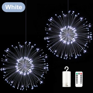 2PCKS 198 Lights Hanging Firework LED Fairy String Light 8 Modes Christmas decor - Picture 1 of 7