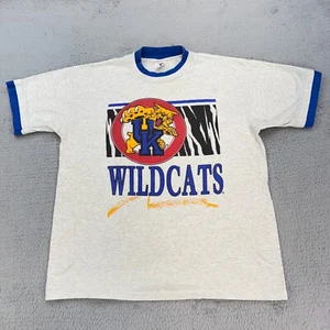 Vintage Kentucky Wildcats t shirt mens XL 90s March madness basketball gray Flaw - Picture 1 of 7