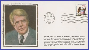 USA3 #EV2800 U/A COLORANO SILK FDC   Democratic # 1 Convention 1976 Carter - Picture 1 of 1