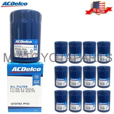 12 Case New Genuine ACDelco OEM Engine Oil Filter OE PF63 - Imagem 1 de 4