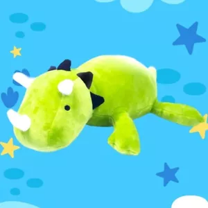 Dinosaur Weighted Stuffed Animal, Pillow Plush for Anxiety Sleep Calm Neon Green - Picture 1 of 7