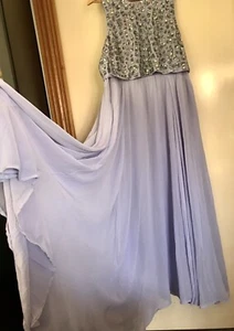 🔥ASOS Maternity /Standard Wear Lilac Heavy Beaded Embellished Maxi Gown Size 16 - Picture 1 of 15
