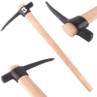 Spitzhacke 1,5 KG mit Stiel Holzgriff 90cm Kreuzhacke Flachhacke Flachspitzhacke - Bild 1 von 4