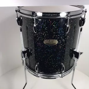 Pearl Session Studio Black Halo Glitter 14”X14” Floor Tom Drum - Imagen 1 de 6