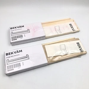 Ikea BekVam Spice Shelf Towel Rack Wood NEW Set of 2 - 4" x 15" - 204.871.75 - Picture 1 of 11
