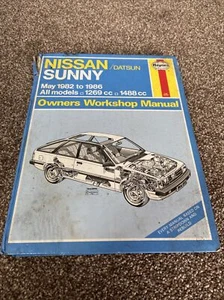 Haynes Owners Workshop Manual No.895. Nissan/Datsun Sunny. 1982-1986. All Models - Picture 1 of 12