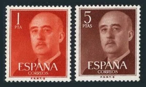 Spain 937-938, hinged. Michel 1050b-1053c. General Franco 1960. - Picture 1 of 1