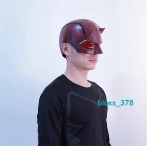 Daredevil Matt Murdock Helmet Mask Wearable Cosplay 3D Printed Resin Red Masks - Picture 1 of 9